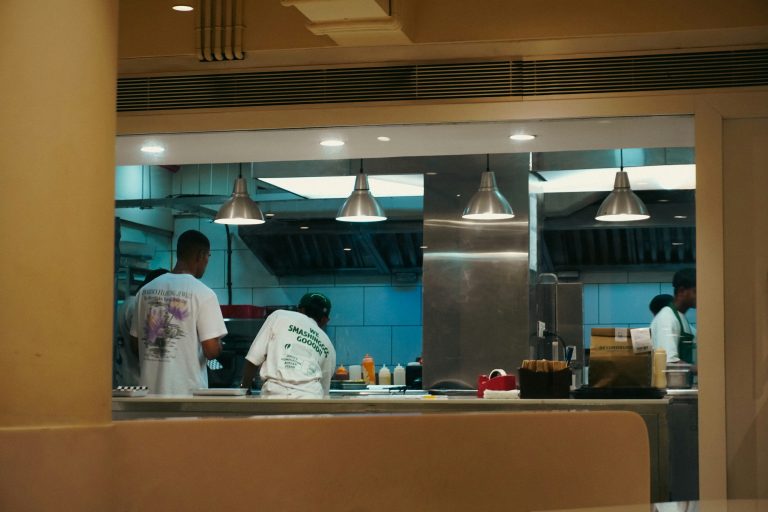 Commercial kitchen deep cleaning - chefs working in kitchen