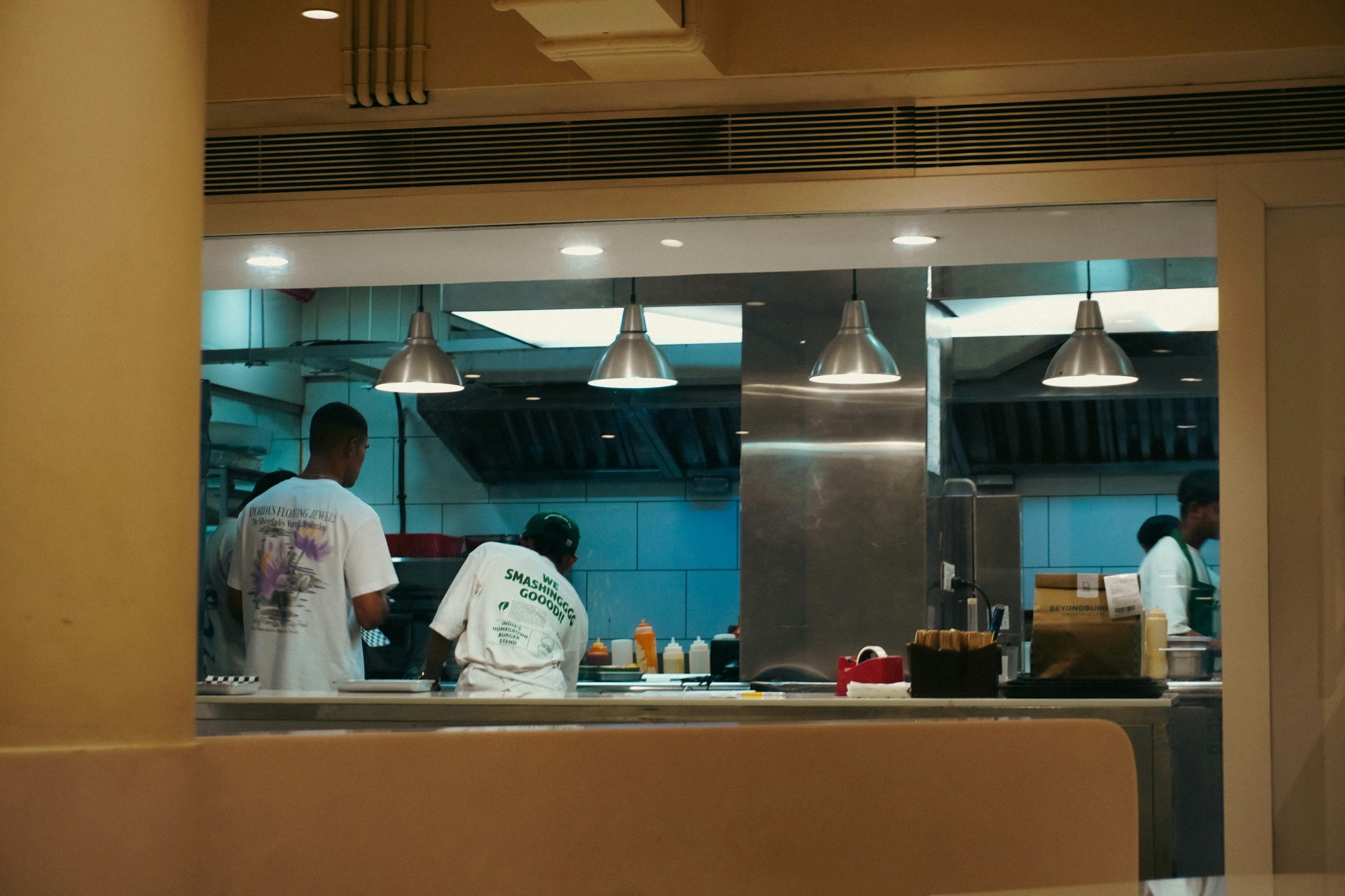 Commercial kitchen deep cleaning - chefs working in kitchen